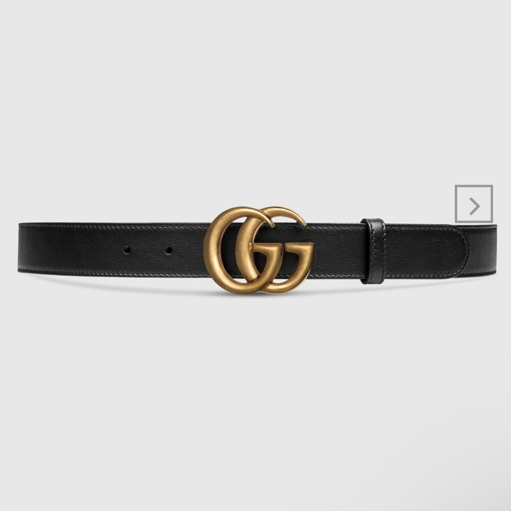 Gucci Leather Belt with Double G Buckle
